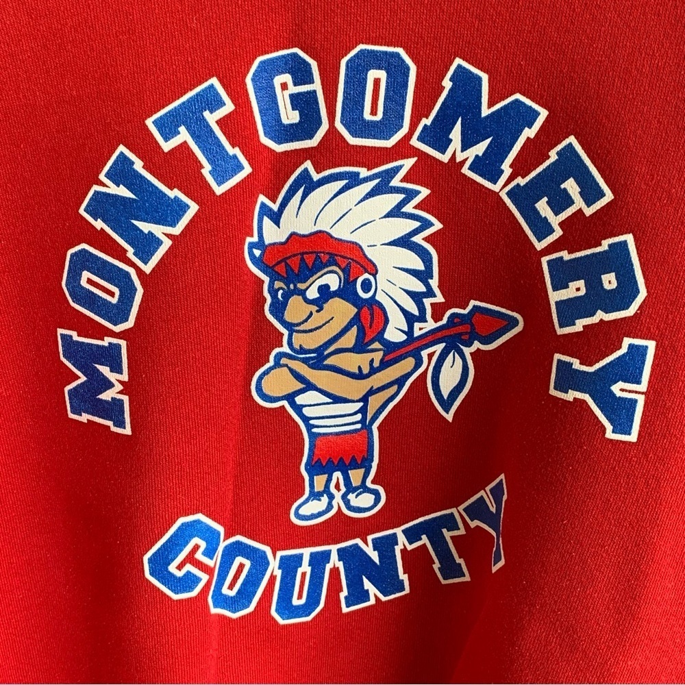Vintage Montgomery County Indians Crewneck Sweatshirt Adult Large 90s Sweater